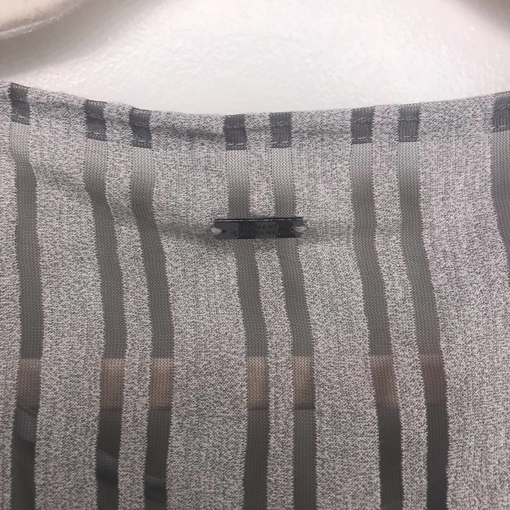 Armani Exchange NWT Grey Stripe Top - Picture 6 of 8